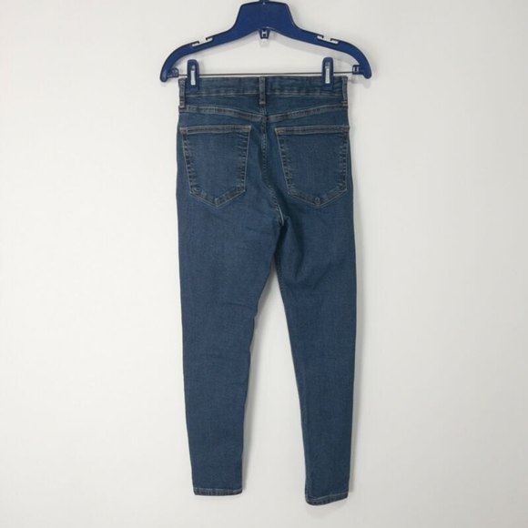 Topshop Jamie Jeans Women's W28 High Rise Skinny L30 Blue Stretch Denim - Picture 2 of 7